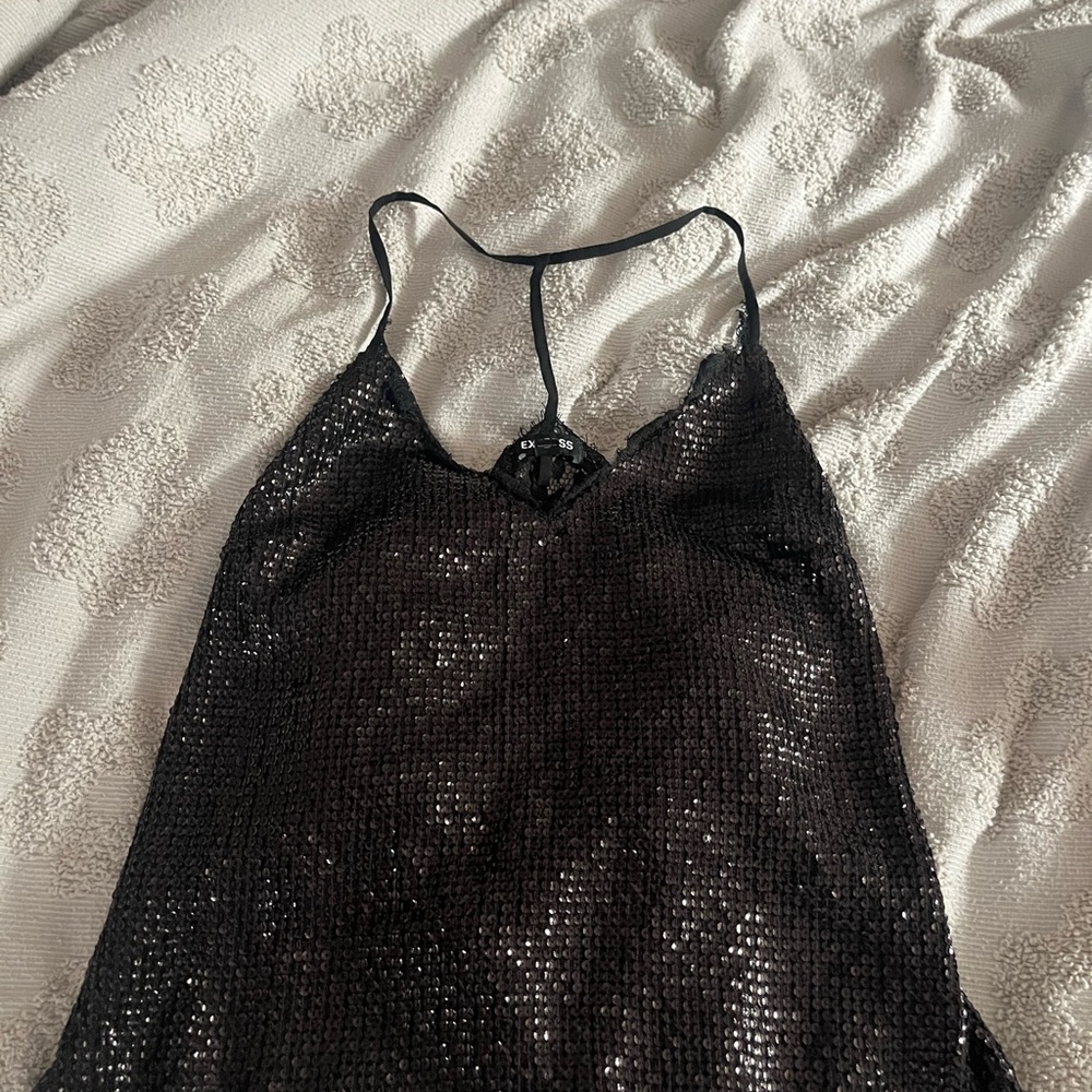 Express Black Sequin Camisole